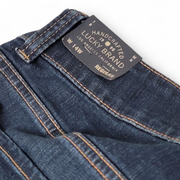 Lucky Brand Emma Boot Cut Jeans Women’s Size 14W Regular Faded Denim Hippie NWT - Picture 6 of 11